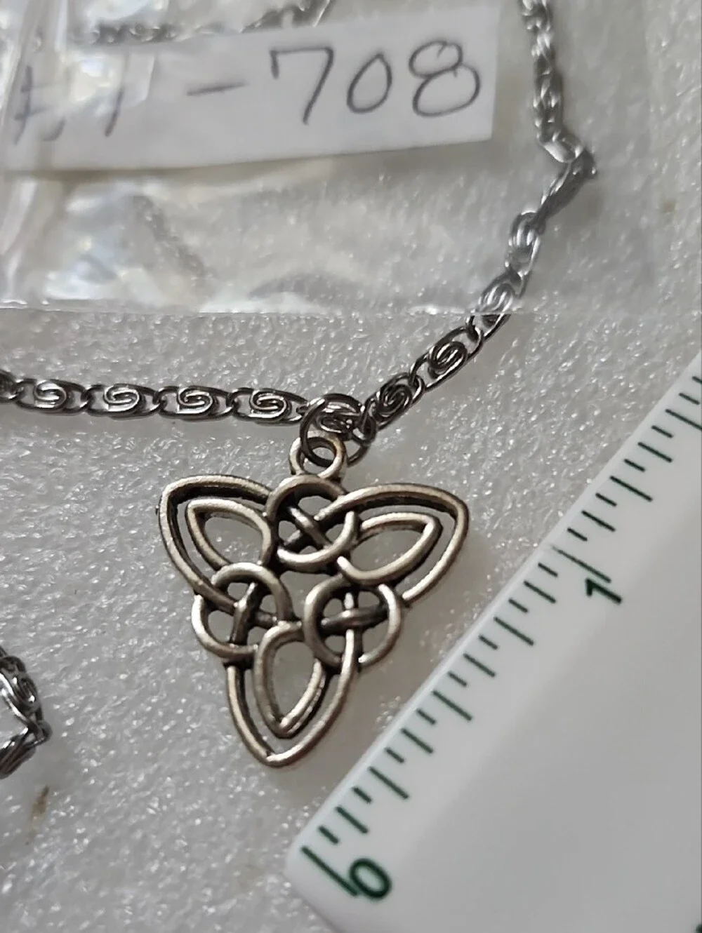 Hand Crafted Silver Celtic Knot Pendant Necklace